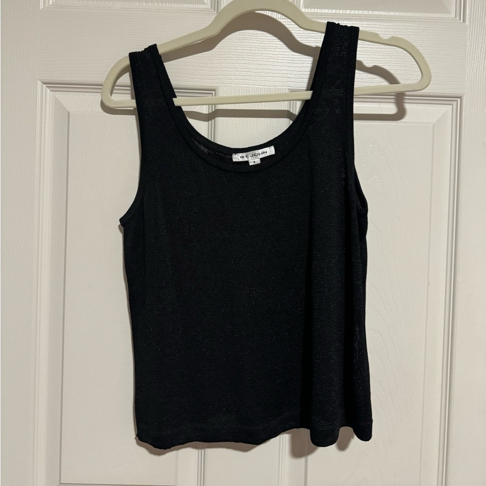 St John Sparkly Black Tank Top